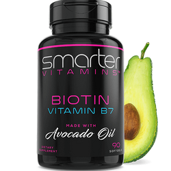 Smarter Vitamin Biotin Vitamin B7 made with Avocado Oil