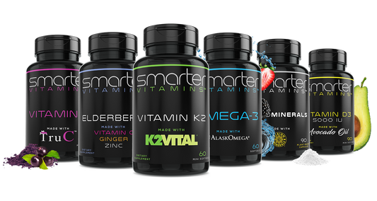 Smarter Health | Vitamin C + Vitamin D3 5000 + MicroMinerals + Omega-3 Fish Oil + Elderberry + Vitamin K2