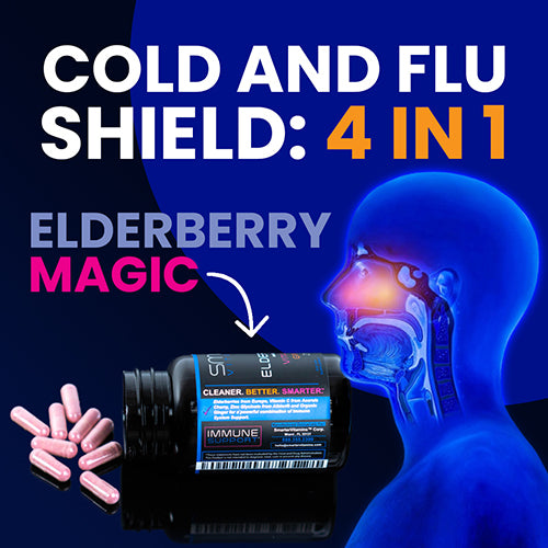 Cold and flu shield: 4 in 1 Elderberry magic