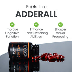 Smarter Caffeine, feels like adderall, improve cognitive funtion, enhance task-switching abilites, sharper visual processing.