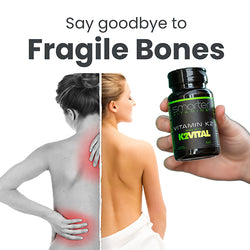 Woman holding her back displaying sore spots, say goodbye to fragile bones, Smarter Vitamin K2
