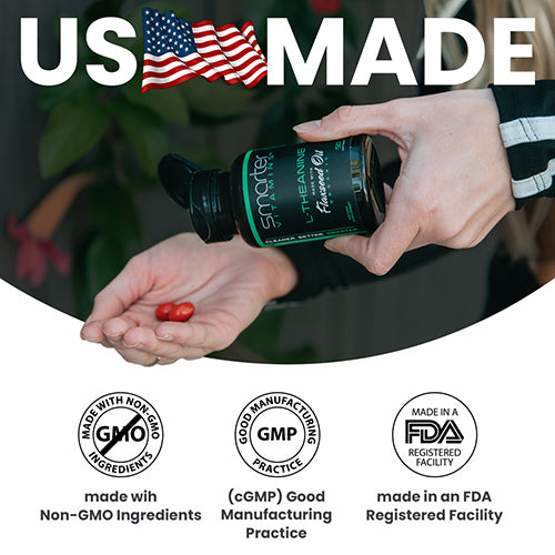 Smarter 250mg L-Theanine made with Flaxseed Oil