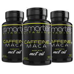 3 pack combo of Smarter Caffeine plus Maca made with MCT Oil