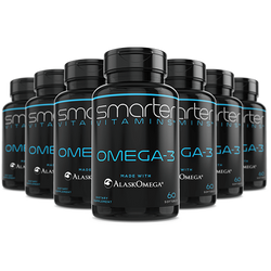 7 pack combo of Smarter Vitamins Omega-3 made with AlaskOmega 60 softgels