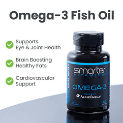 Smarter Omega-3 Fish oil, supports eye & joint health, brain boosting healthy fats, cardiovascular support