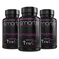 3 pack combo of Smarter Vitamins Vitamin C made with TruC 60 plant-based capsules