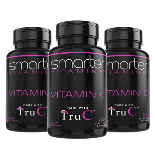 3 pack combo of Smarter Vitamins Vitamin C made with TruC 60 plant-based capsules