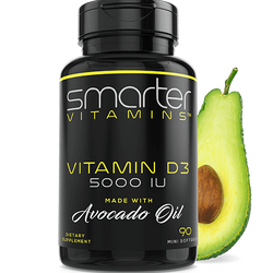 Smarter Vitamins Vitamin D3 5000IU made with Avocado Oil 90 mini softgels