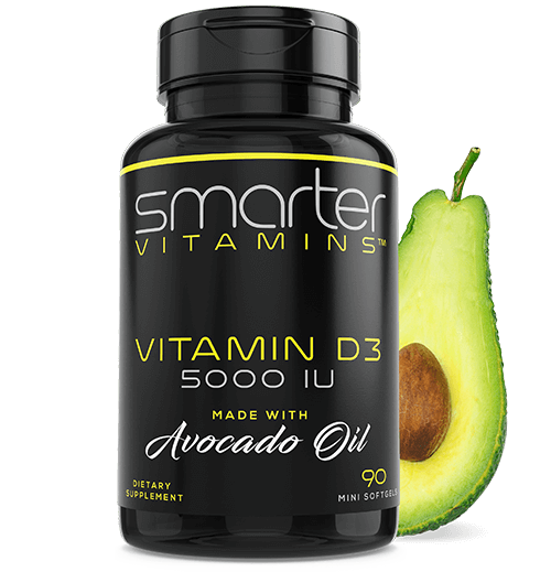 Smarter Vitamins Vitamin D3 5000IU made with Avocado Oil 90 mini softgels