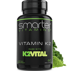 Smarter Bottle of Vitamin K2 made with K2VITAL 60 mini Softgels