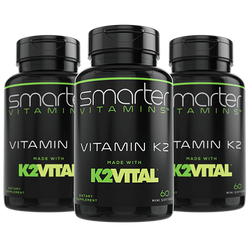 3 Pack Combo of Smarter Vitamin K2 mad with K2VITAL