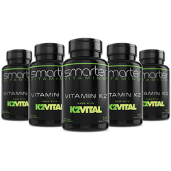 5 Pack Combo of Smarter Vitamin K2 mad with K2VITAL