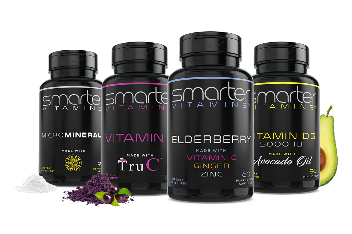 Smarter Immune System | Vitamin C + Vitamin D3 5000 + MicroMinerals + Elderberry